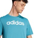 Koszulka adidas Essentials Single Jersey Linear Embroidered Logo Tee M IJ8655