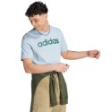 Koszulka adidas Essentials Single Jersey Linear Embroidered Logo Tee M IJ8651