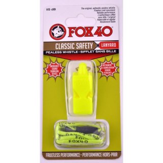 Gwizdek Fox 40 Classic Safety + sznurek 9903-1308 neonowy