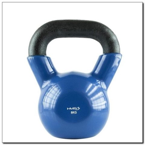 Kettlebell żeliwny pokryty winylem HMS KNV08 BLUE