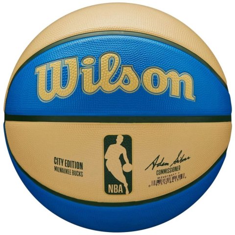 Piłka do koszykówki Wilson NBA Team City Edition Milwaukee Bucks Ball WZ4016517ID