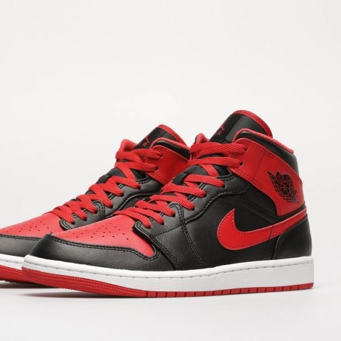 Buty NIKE Jordan 1 MID - Czarno-czerwone - Bred