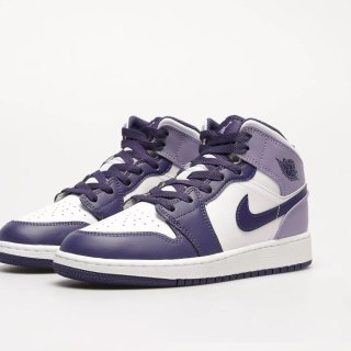 Buty NIKE Jordan 1 MID - Fioletowo-Białe - White Sky J Purple