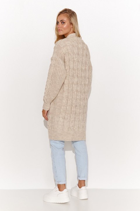 Sweter Kardigan Model S134 Beige Melange - Makadamia