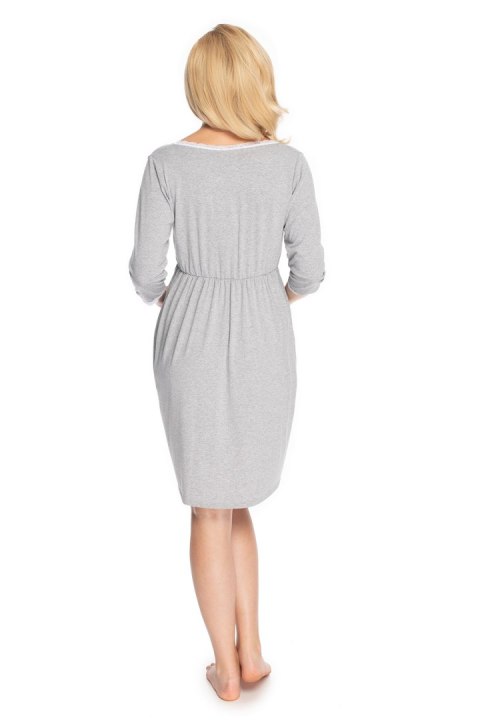 Koszulka nocna Koszula Nocna Ciążowa Model 0178 Grey - PeeKaBoo