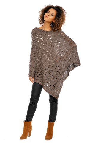 Sweter Poncho model 30012 Mocca - PeeKaBoo