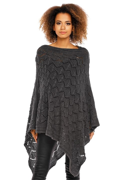 Sweter Poncho model 30012C Graphit - PeeKaBoo