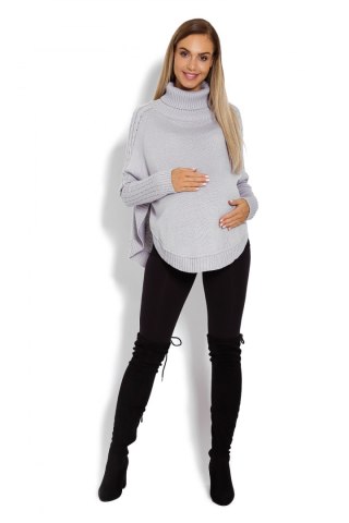 Sweter Ponczo Model 70009C Grey - PeeKaBoo