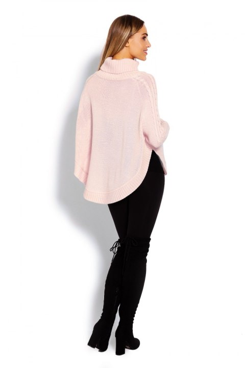 Sweter Ponczo Model 70009C Powder Pink - PeeKaBoo