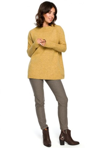 Sweter Damski Model BK009 Musztard - BE Knit