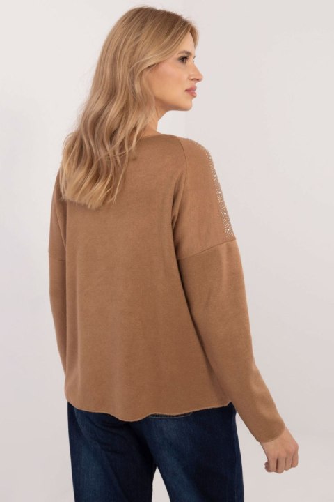 Sweter Damski Model DHJ-SW-17690.21 Camel - Italy Moda