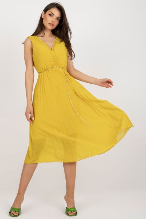 Sukienka Model DHJ-SK-13168.21X Dark Yellow - Italy Moda