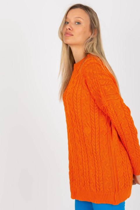 Sweter Damski Model LC-SW-8010.22P Orange - Rue Paris