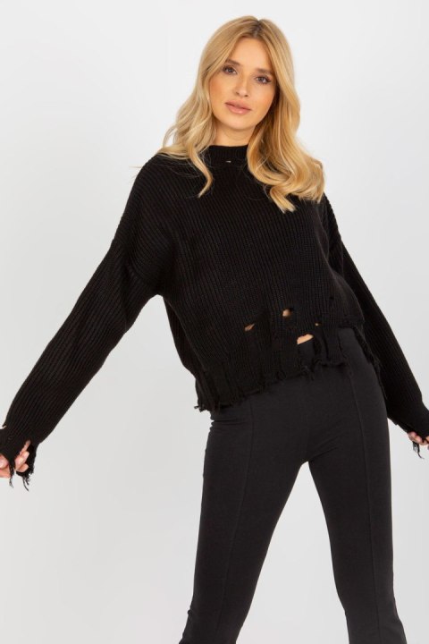 Sweter Damski Model LC-SW-0373.95P Black - Rue Paris