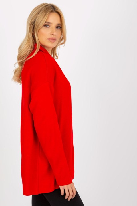 Sweter Damski Model LC-SW-2261.00P Red - Rue Paris