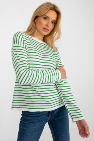 Sweter Damski Model LC-SW-6006.22 White/Green - Rue Paris