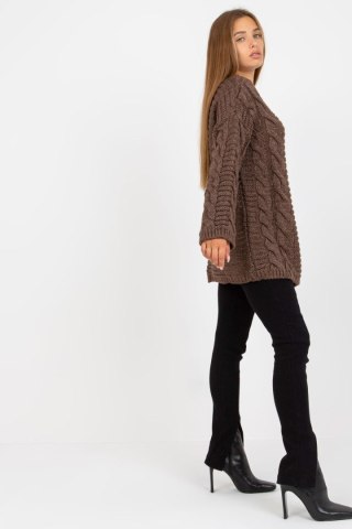 Sweter Damski Model LC-SW-8044.06X Brown - Rue Paris