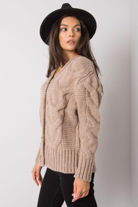 Sweter Damski Model LC-SW-A1.28X Dark Beige - Rue Paris