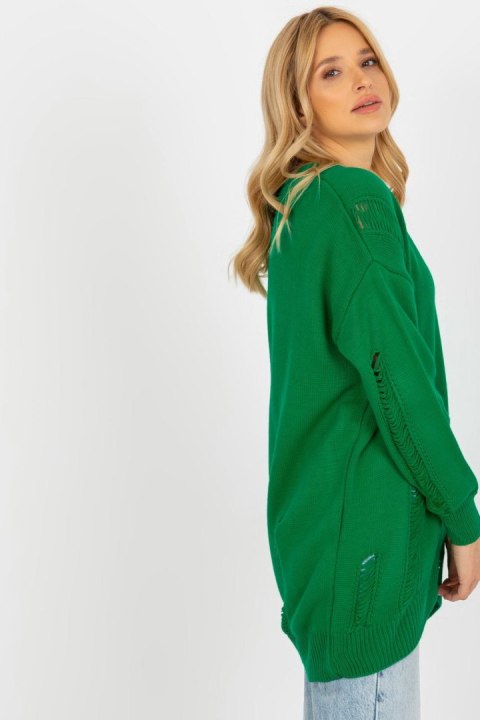 Sweter Kardigan Model LC-SW-8042.12X Green - Rue Paris