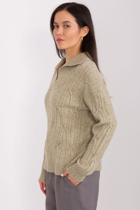 Sweter Damski Model AT-SW-2349-2.27 Khaki - AT