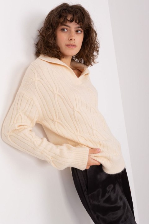 Sweter Damski Model AT-SW-2349-2.27 Light Beige - AT