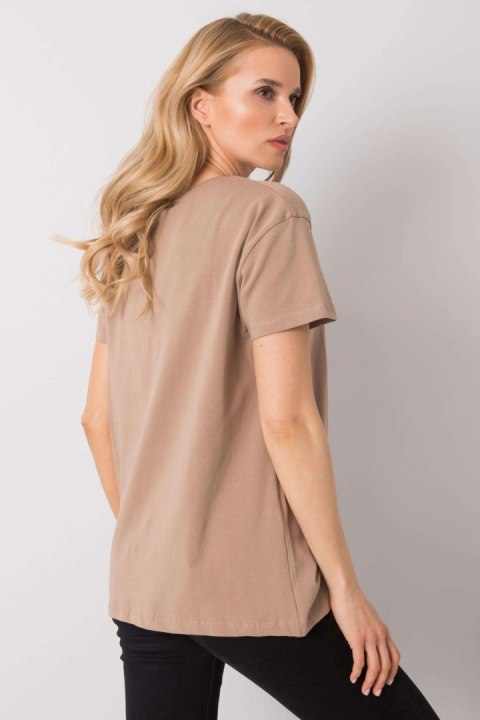 T-shirt Damski Model FA-TS-6892.88 Dark Beige - Fancy