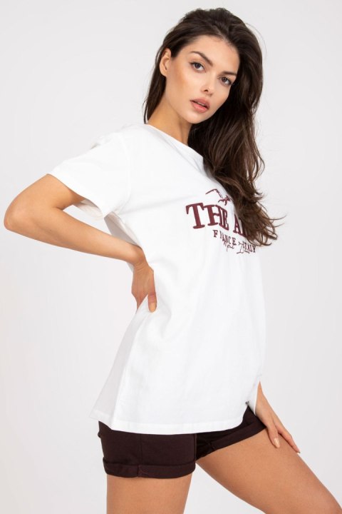 T-shirt Damski Model FA-TS-7720.43P White/Brown - Fancy