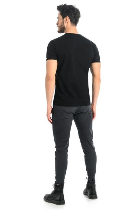 T-shirt Męski Model Luca 1502 Black - Teyli