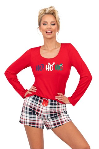 Piżama Damska Model Ho Ho II Red - Donna